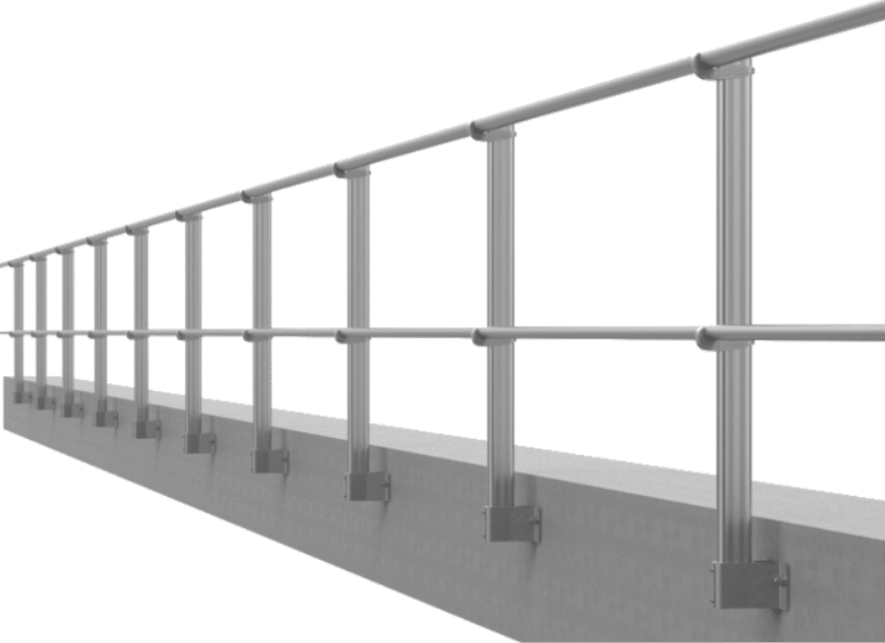 Barierki asekuracyjne na hali