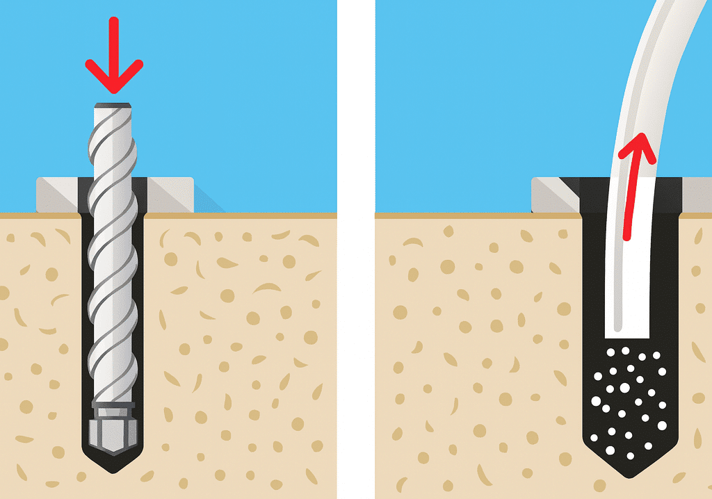 Wiercenie otworu w betonie pod kotwę asekuracyjną