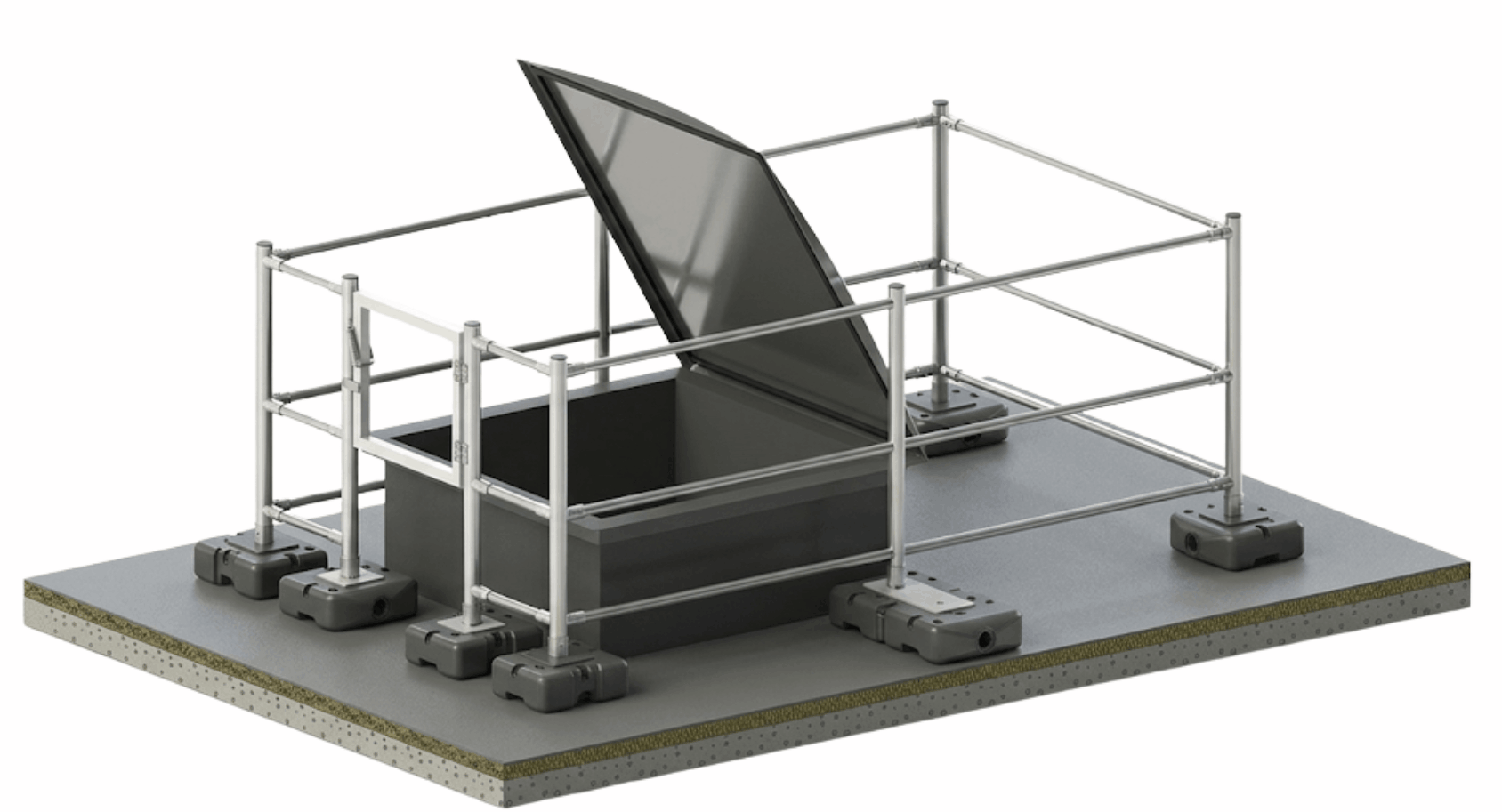 Barierki przy świetlikach wolnostojące